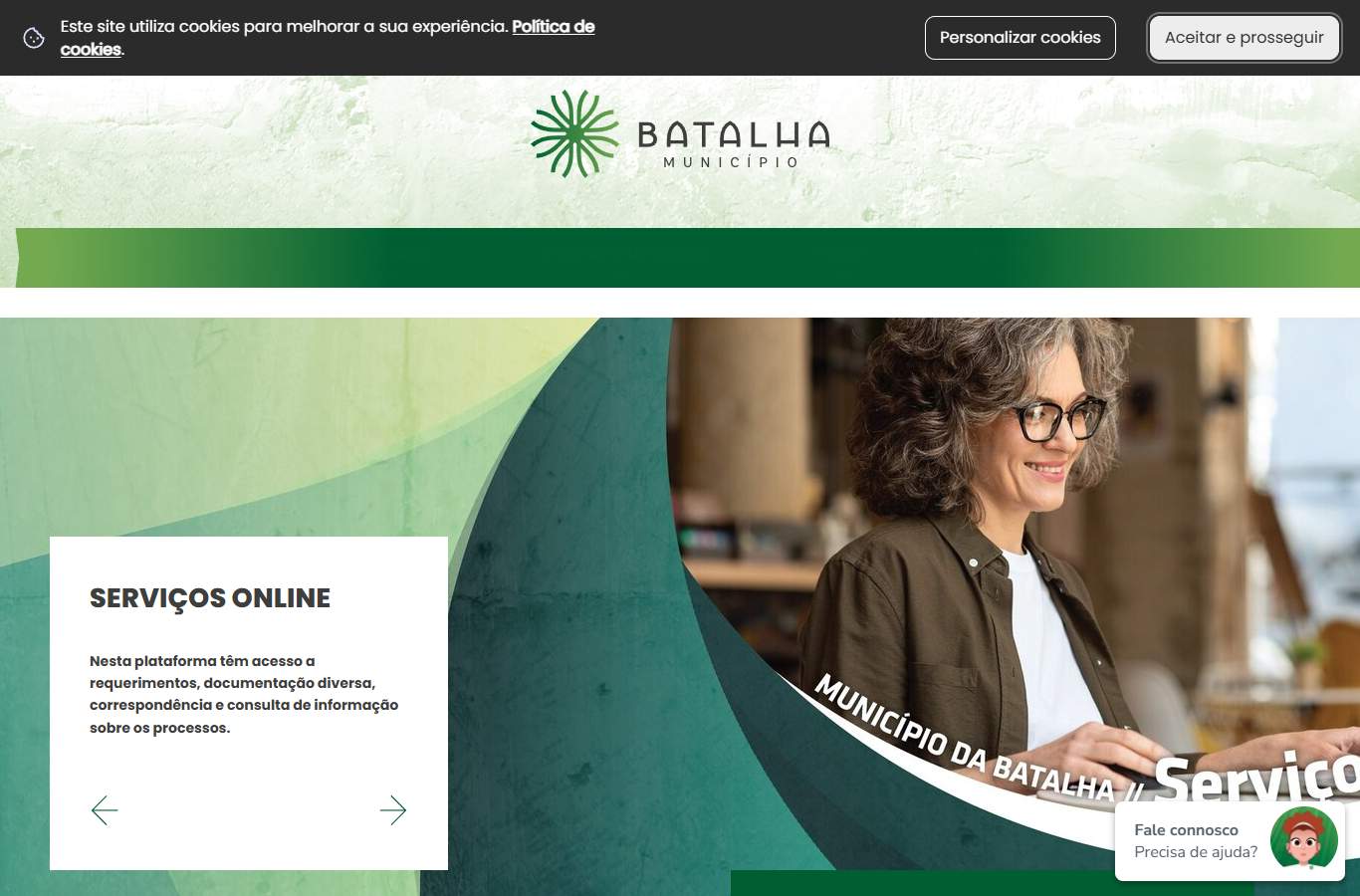 Página inicial de Batalha no momento da medição