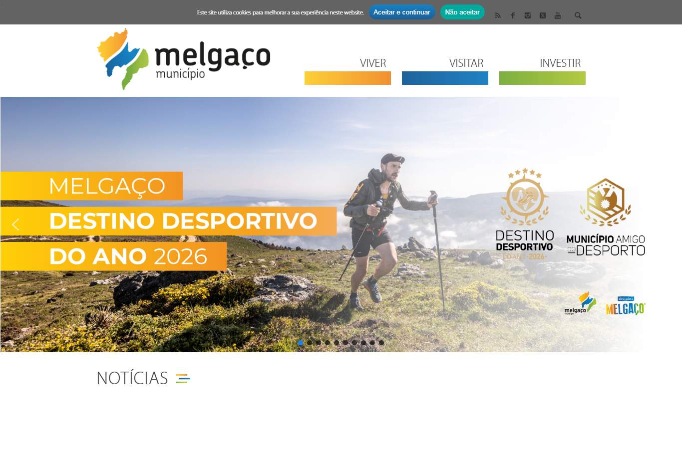 Página inicial de Melgaço no momento da medição
