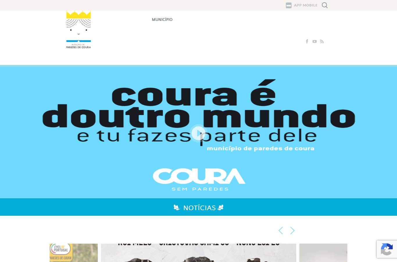 Página inicial de Paredes de Coura no momento da medição