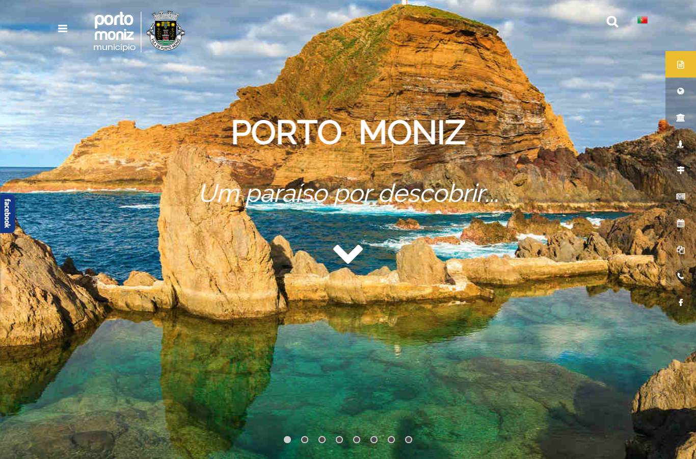 Página inicial de Porto Moniz no momento da medição