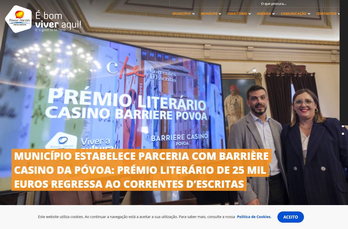 Página inicial de Póvoa de Varzim no momento da medição