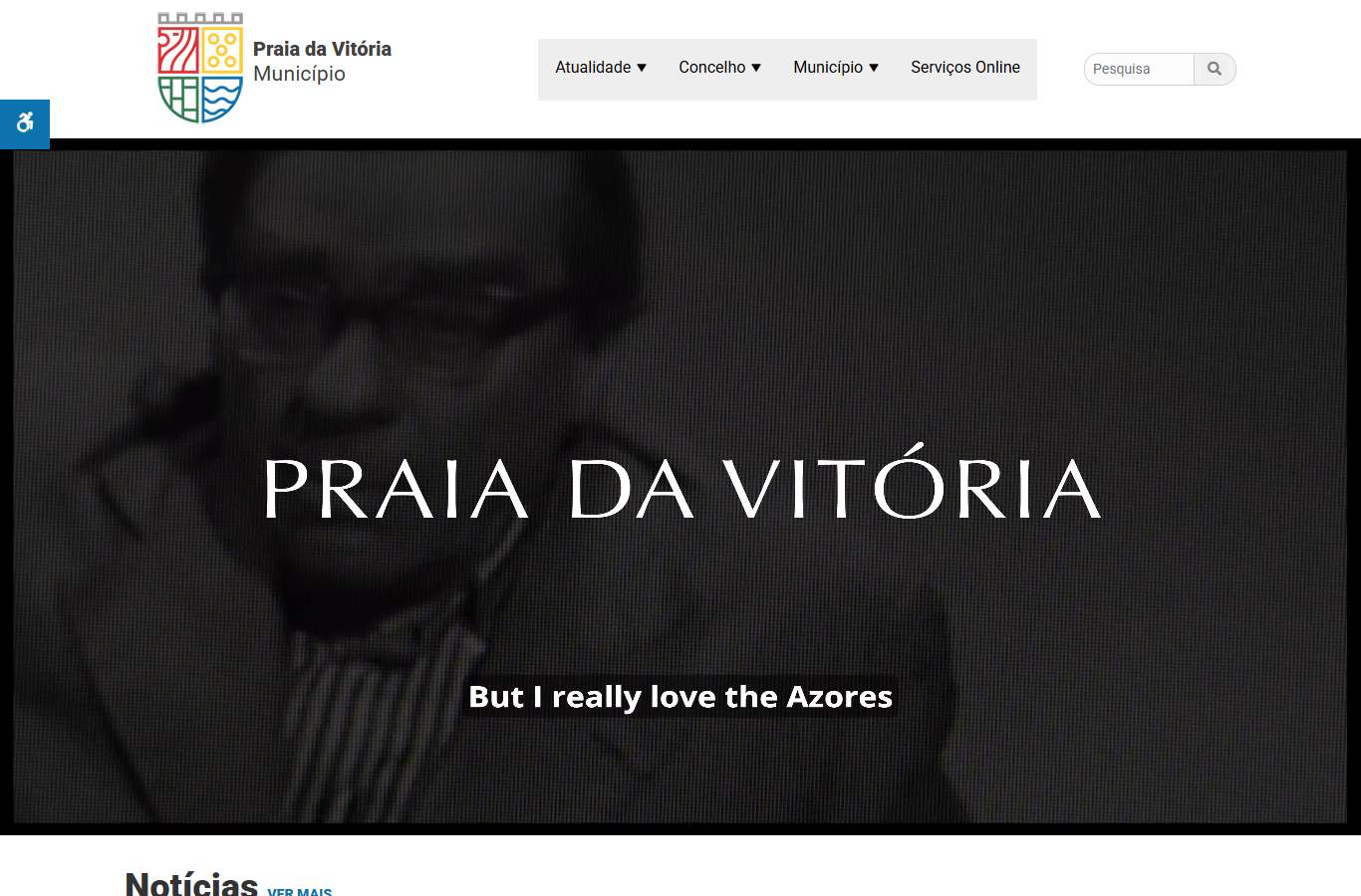 Página inicial de Praia da Vitória no momento da medição