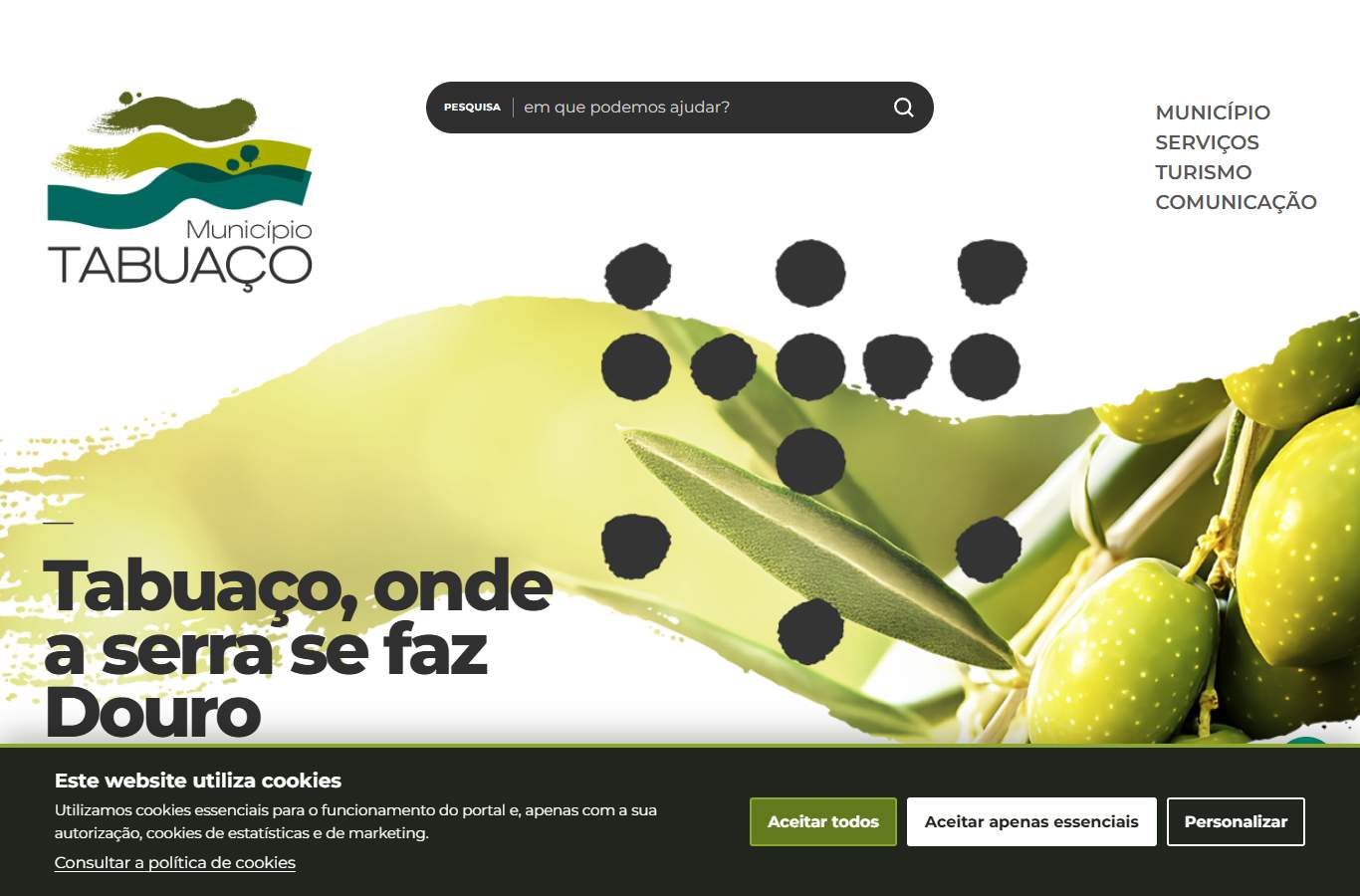 Página inicial de Tabuaço no momento da medição