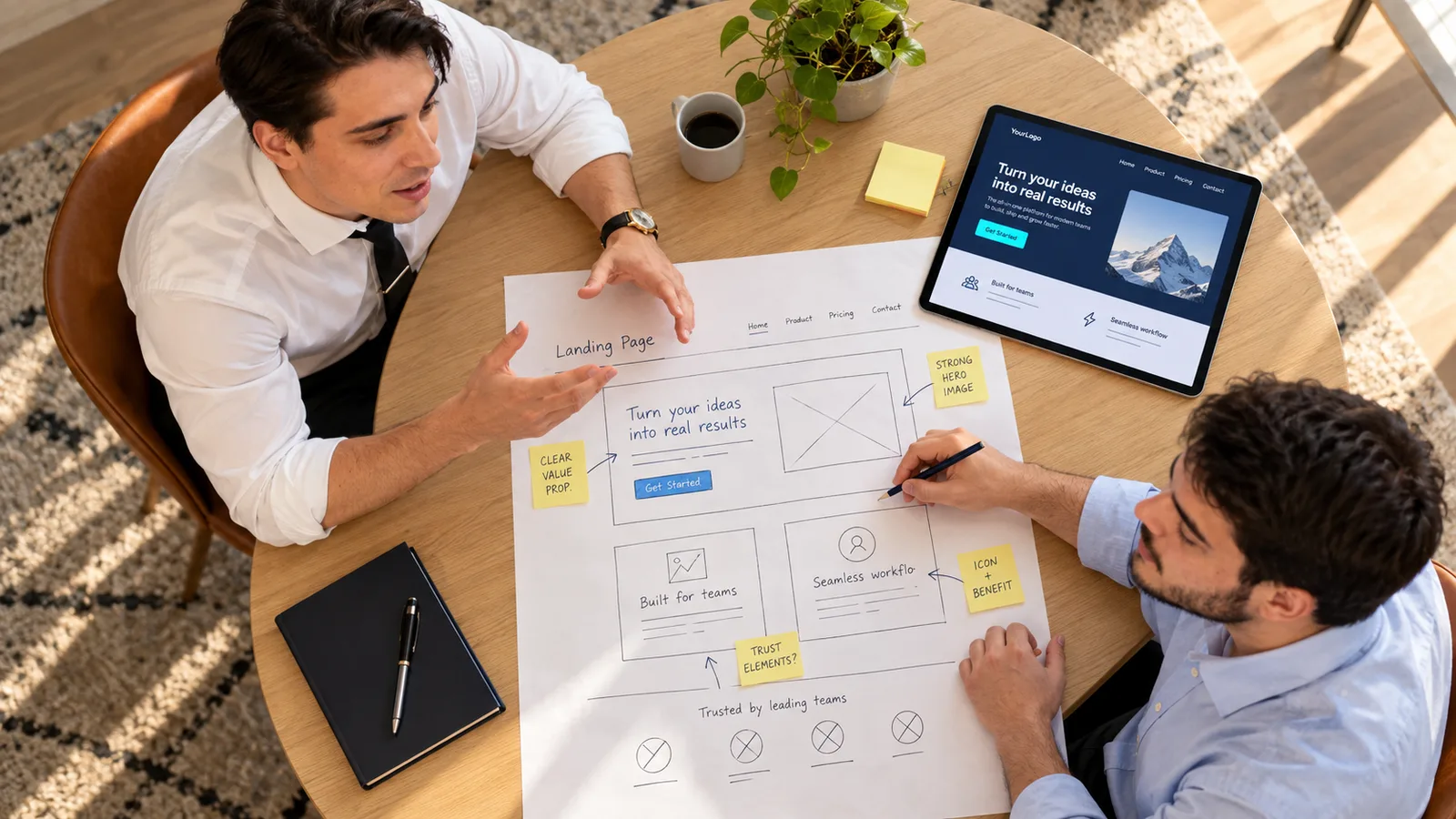Criação de landing pages pela DEMARCA