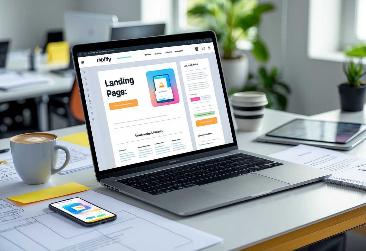 landing page shopify preços