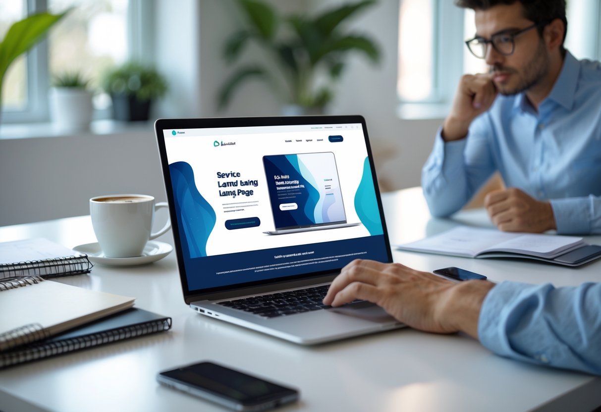 como fazer landing page de serviços