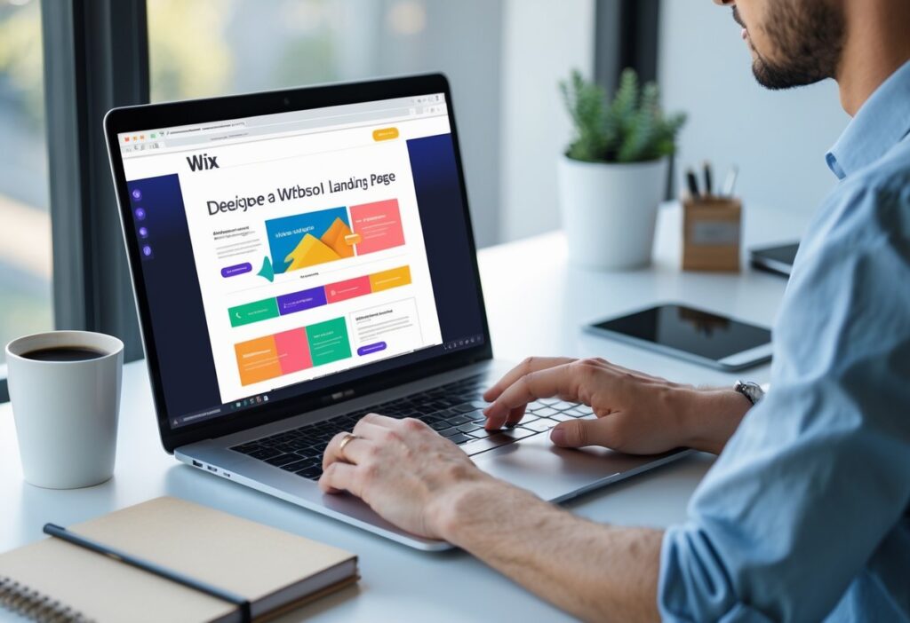 criar landing page no wix