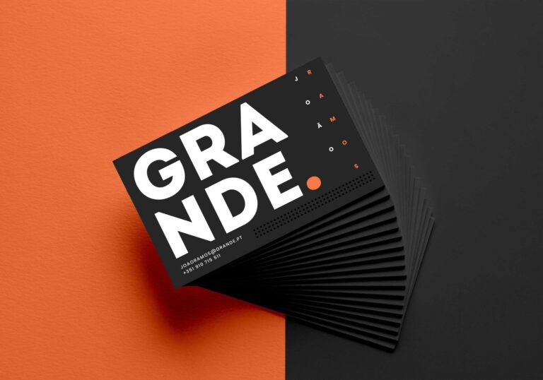 design de cartões de visita